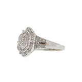 Estate 14KT White Gold Deco Style Diamond Ring