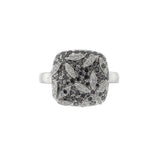 14KT White Gold White and Black Diamond Ring