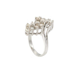 Retro Era 14KT White Gold Diamond Cluster Ring