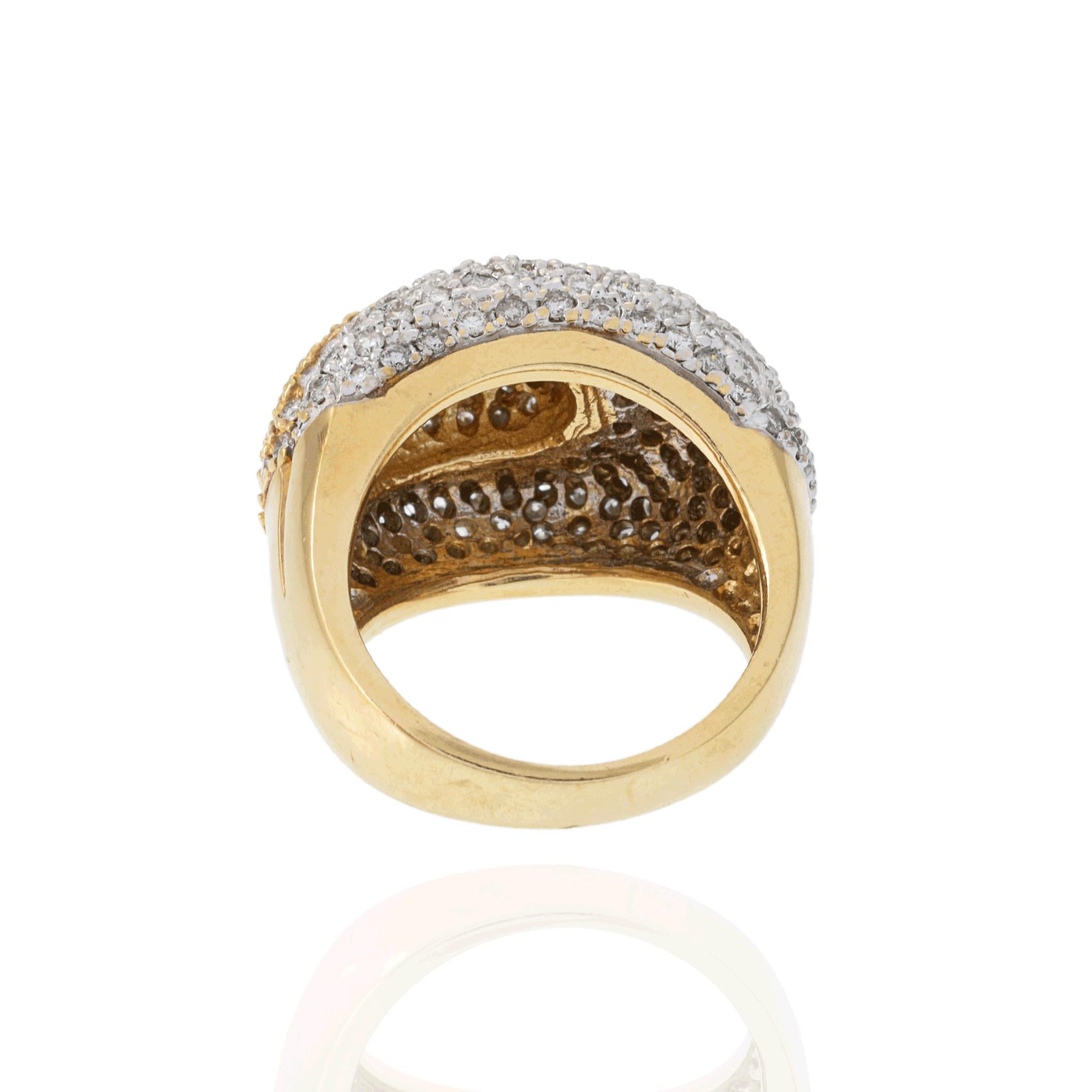 14KT Yellow Gold Pave Diamond Ring