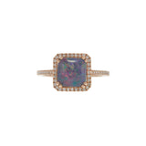 14KT Rose Gold Opal & Diamond Ring
