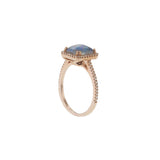 14KT Rose Gold Opal & Diamond Ring