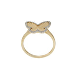 14KT Yellow Gold and Diamond Butterfly Ring
