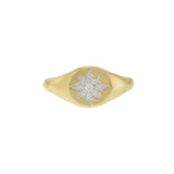 14KT Yellow Gold Starburst Diamond Ring