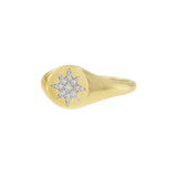 14KT Yellow Gold Starburst Diamond Ring