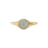 14KT Yellow Gold Clover Diamond Ring