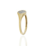 14KT Yellow Gold Clover Diamond Ring