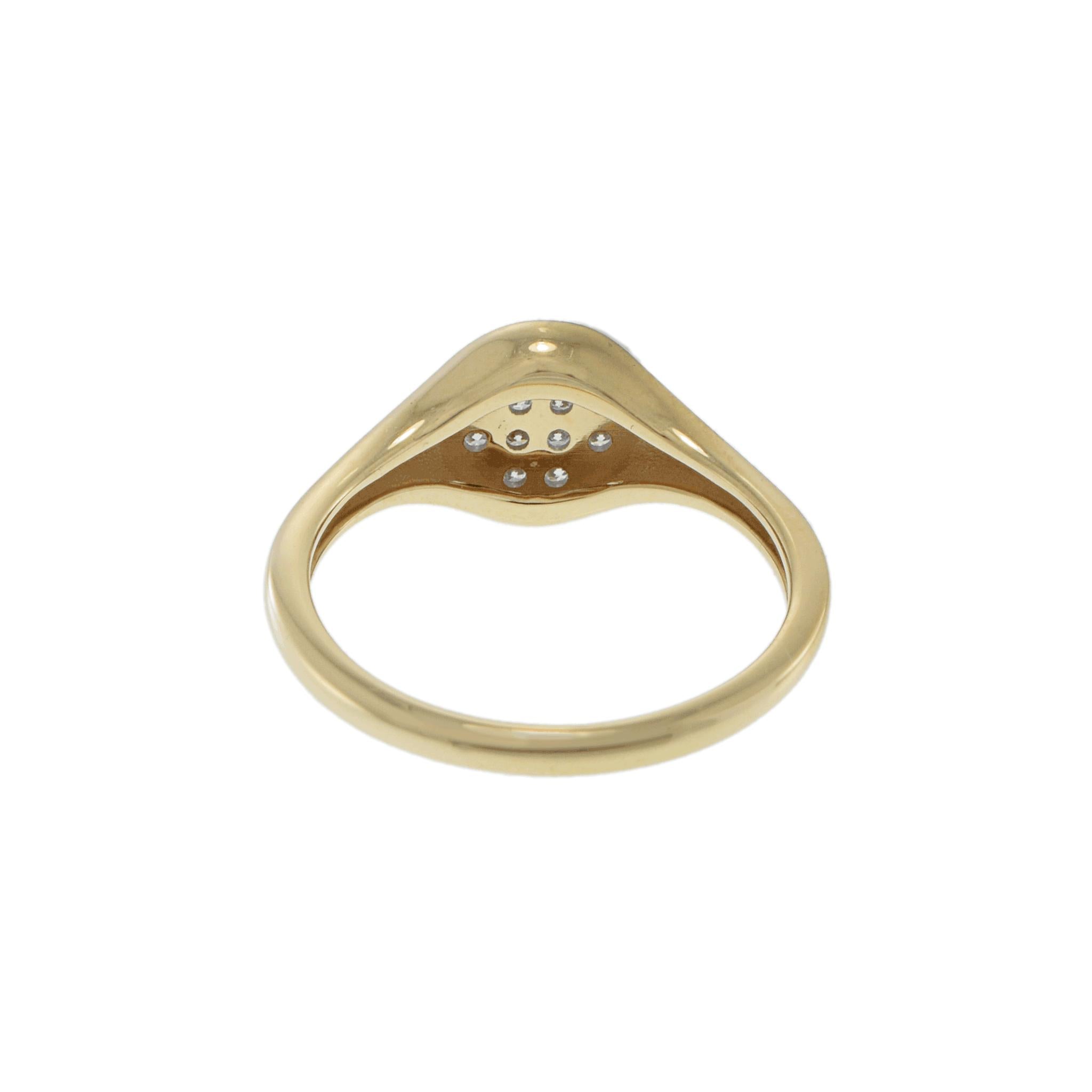 14KT Yellow Gold Clover Diamond Ring