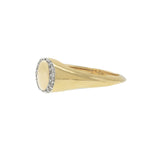 14KT Yellow Gold Signet Diamond Ring