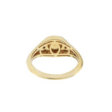 14KT Yellow Gold Signet Diamond Ring