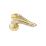 14KT Yellow Gold Diamond Swirl Fashion Ring