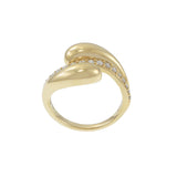 14KT Yellow Gold Diamond Swirl Fashion Ring