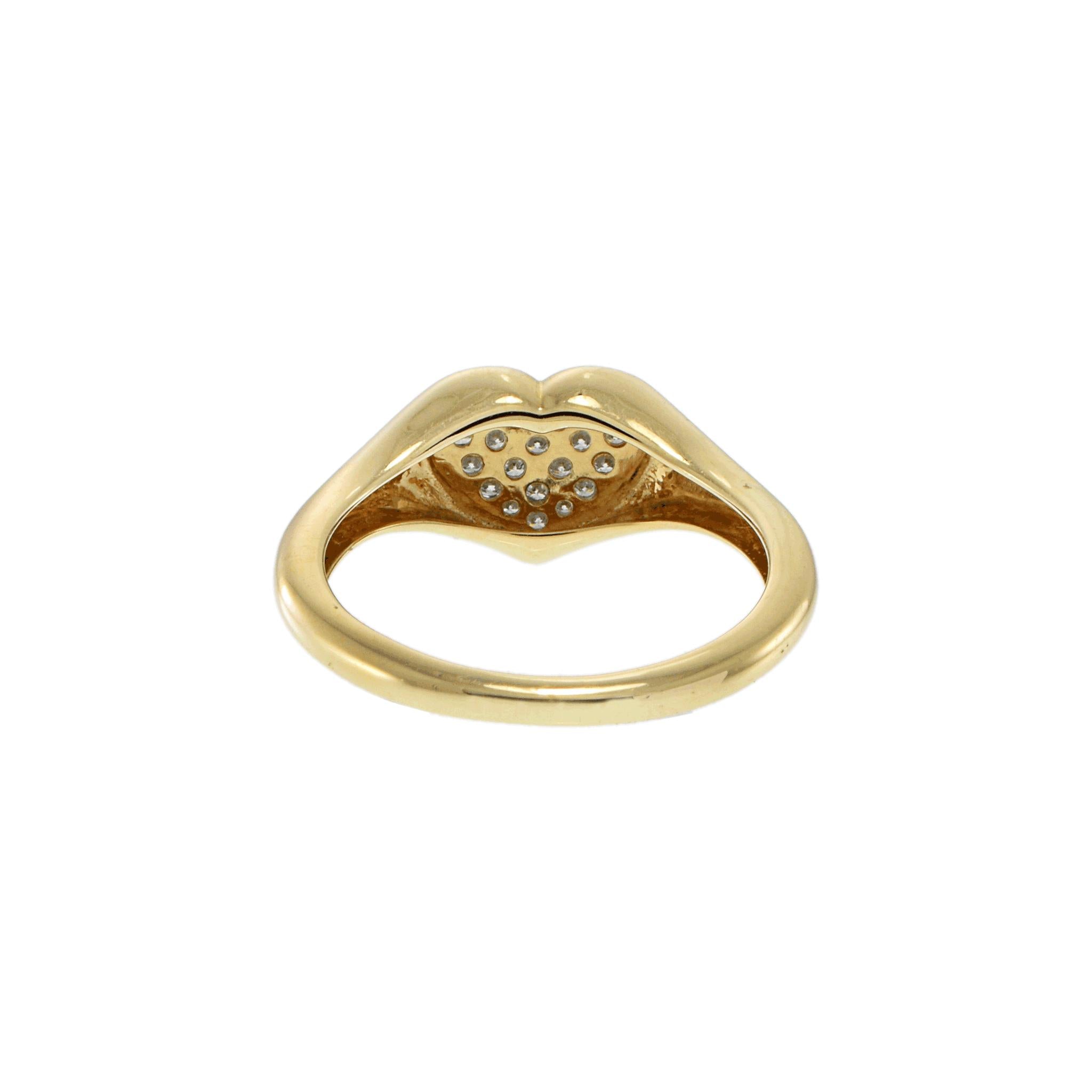 14KT Yellow Gold Heart Shaped Diamond Ring