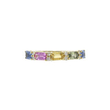 Multi-Color Sapphire and Diamond Ring in 14KT Yellow Gold