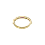 14KT Yellow Gold Ruby and Diamond Alternating Ring