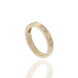 14KT Yellow Gold Scattered Marquise Diamond Band