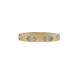 14KT Yellow Gold Scattered Marquise Diamond Band