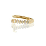 14KT Yellow Gold Marquise Diamond Finger Wrap Ring