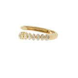 14KT Yellow Gold Marquise Diamond Finger Wrap Ring
