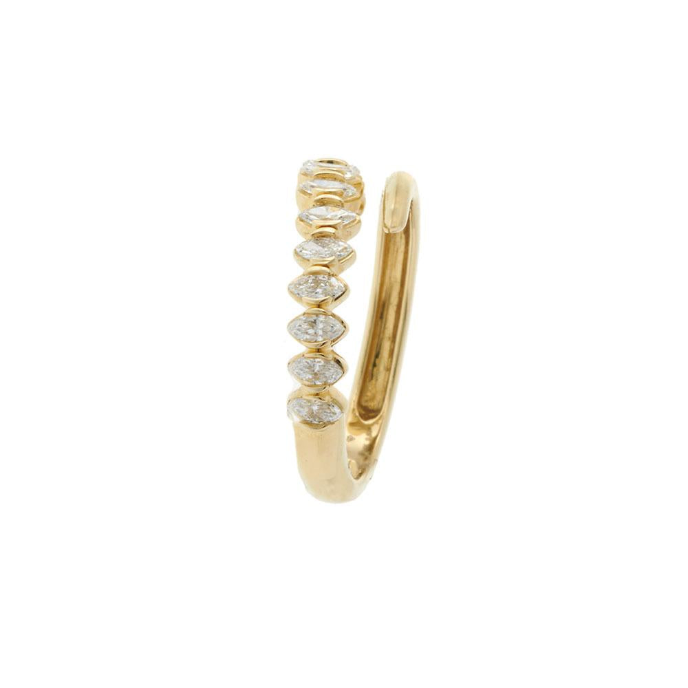 14KT Yellow Gold Marquise Diamond Finger Wrap Ring