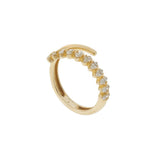 14KT Yellow Gold Marquise Diamond Finger Wrap Ring