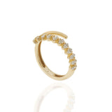 14KT Yellow Gold Marquise Diamond Finger Wrap Ring