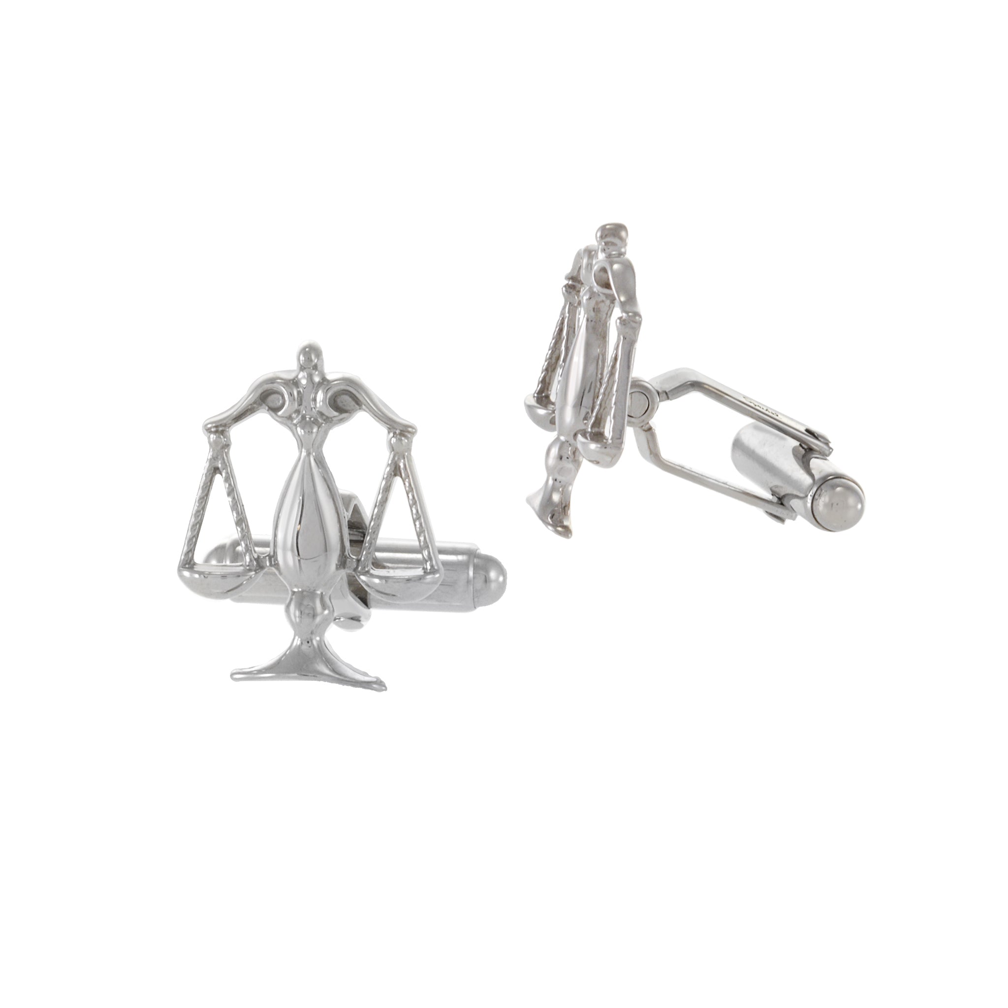 Louis Martin Sterling Sliver Scales Of Justice Cufflinks