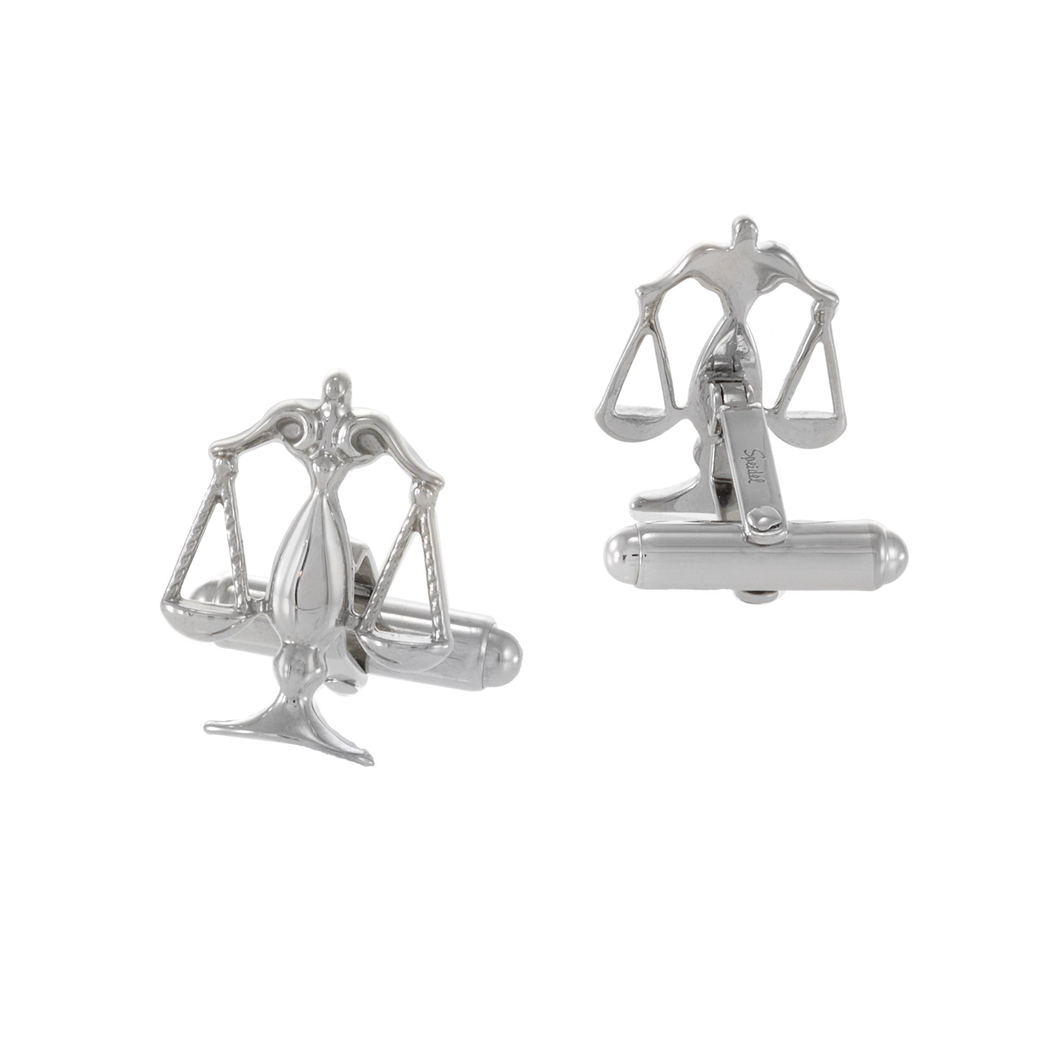 Louis Martin Sterling Sliver Scales Of Justice Cufflinks