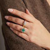 Vintage Circa 1970s 18KT Yellow Gold Diamond Bar Ring