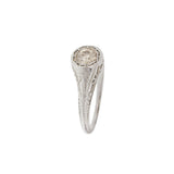 Art Deco Old European Cut Diamond Filigree Ring