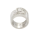 Vintage 1970's Circa Geometric Design Diamond Ring