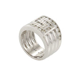 Vintage 1970's Circa Geometric Design Diamond Ring