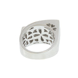 Vintage Three Row Pavé Diamond Ring in 14KT White Gold