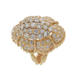 1970s Vintage Diamond Dome Cocktail Ring in 14KT Yellow Gold