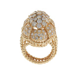 1970s Vintage Diamond Dome Cocktail Ring in 14KT Yellow Gold