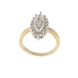 Vintage Retro 14KT White Gold Marquise Diamond Ring 0.65CT