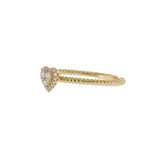18KT Yellow Gold Diamond Heart Ring