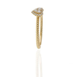 18KT Yellow Gold Diamond Heart Ring