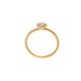 18KT Yellow Gold Diamond Heart Ring