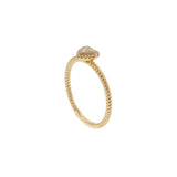 18KT Yellow Gold Diamond Heart Ring