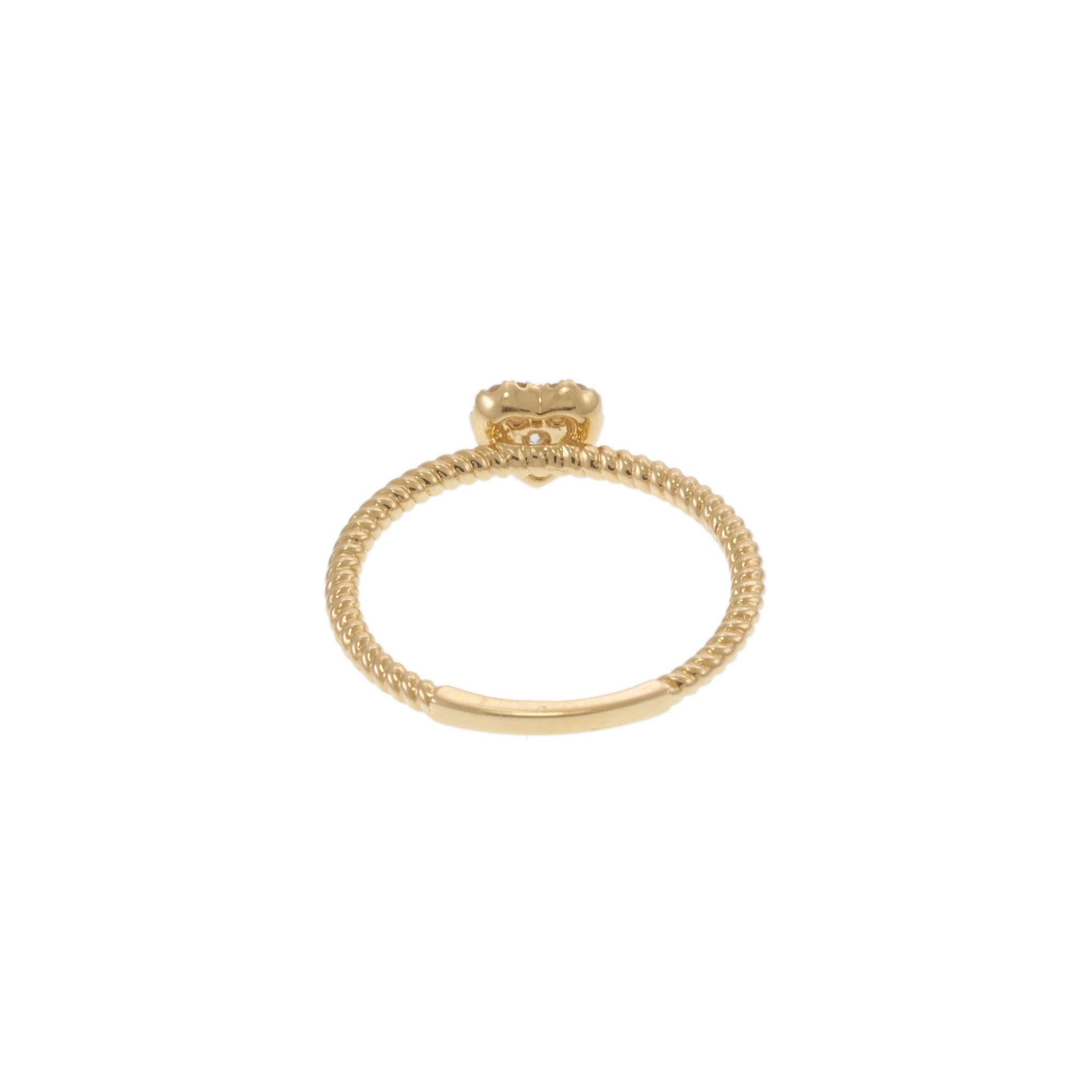 18KT Yellow Gold Diamond Heart Ring