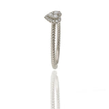 18KT White Gold Diamond Heart Ring