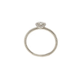 18KT White Gold Diamond Heart Ring