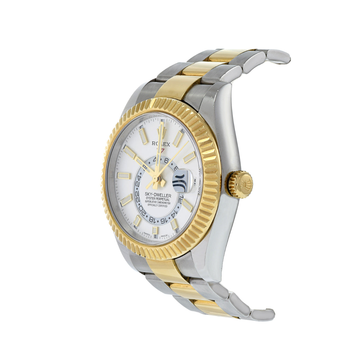 Rolex  Two-Tone Sky-Dweller 326933 White Oyster
