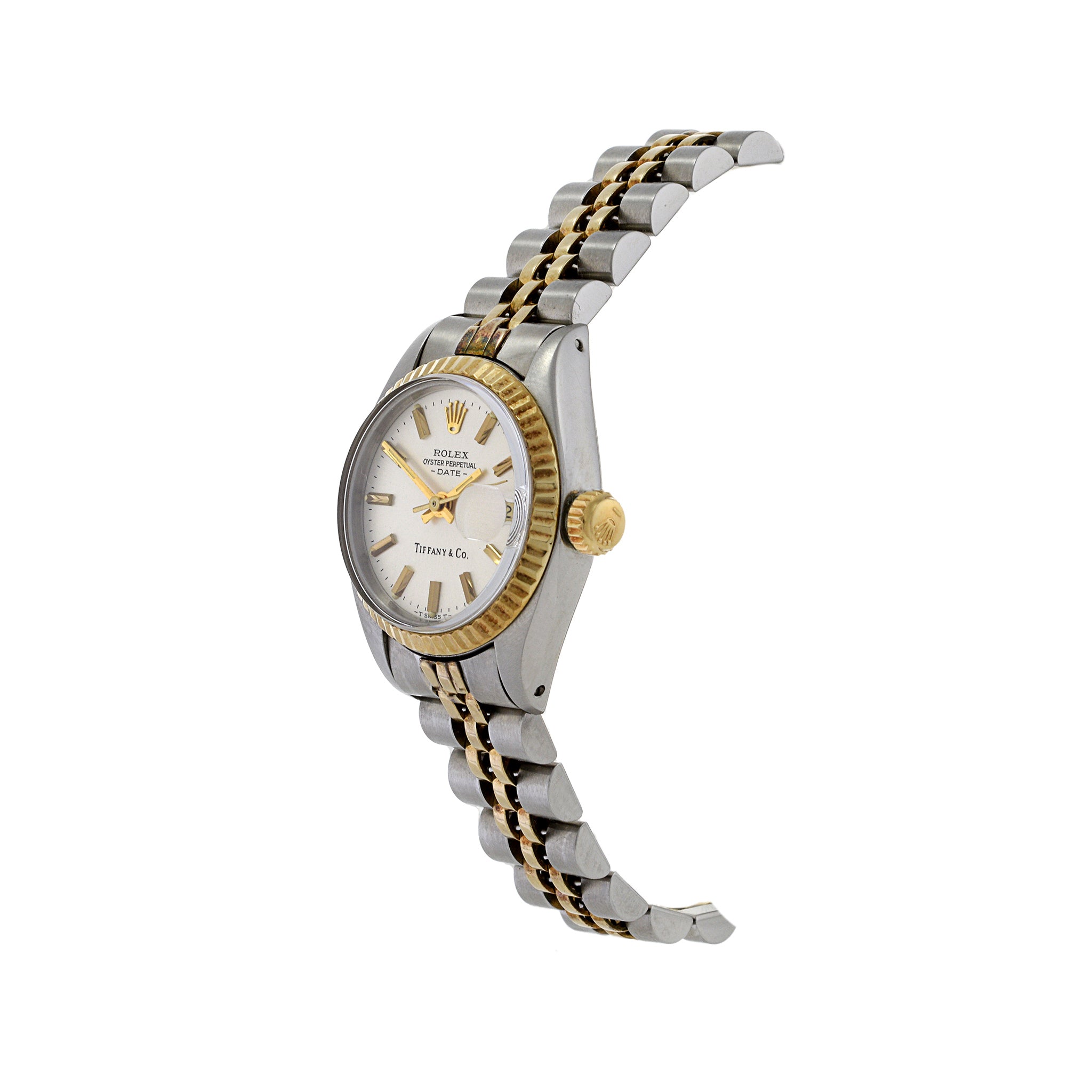 Rolex For Tiffany & Co. Lady Datejust Reference 6917 Stainless Steel and Gold