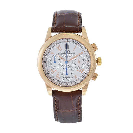 SWI Swiss Watch International 18KT Rose Gold Chronograph Limited Edition Wrist Watch