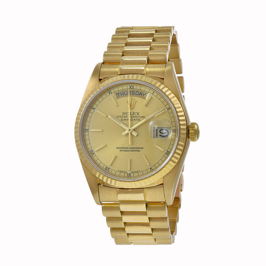 Rolex 18KT Yellow Gold President 18038 Champagne Dial