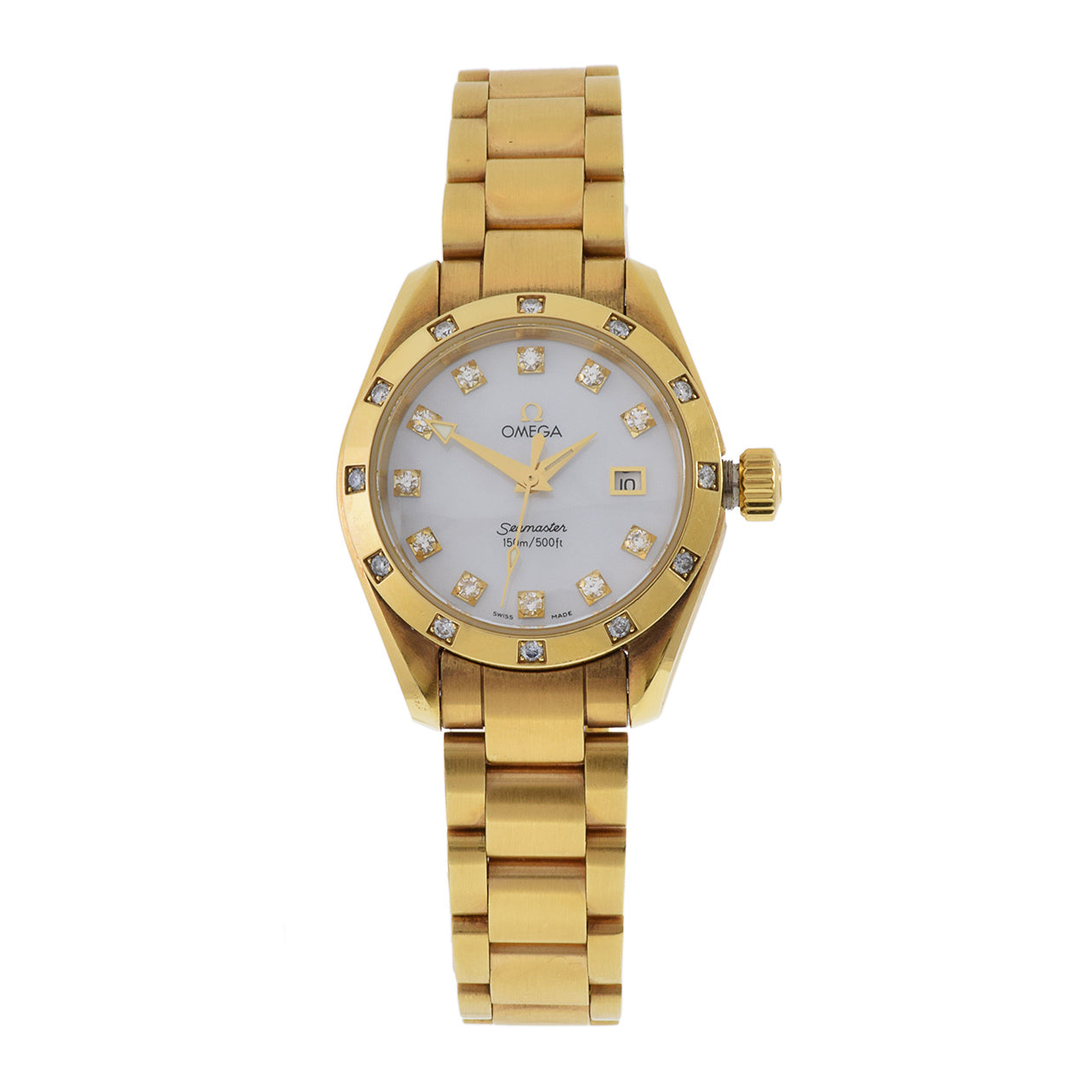 Omega Aqua Terra 18KT Yellow gold watch