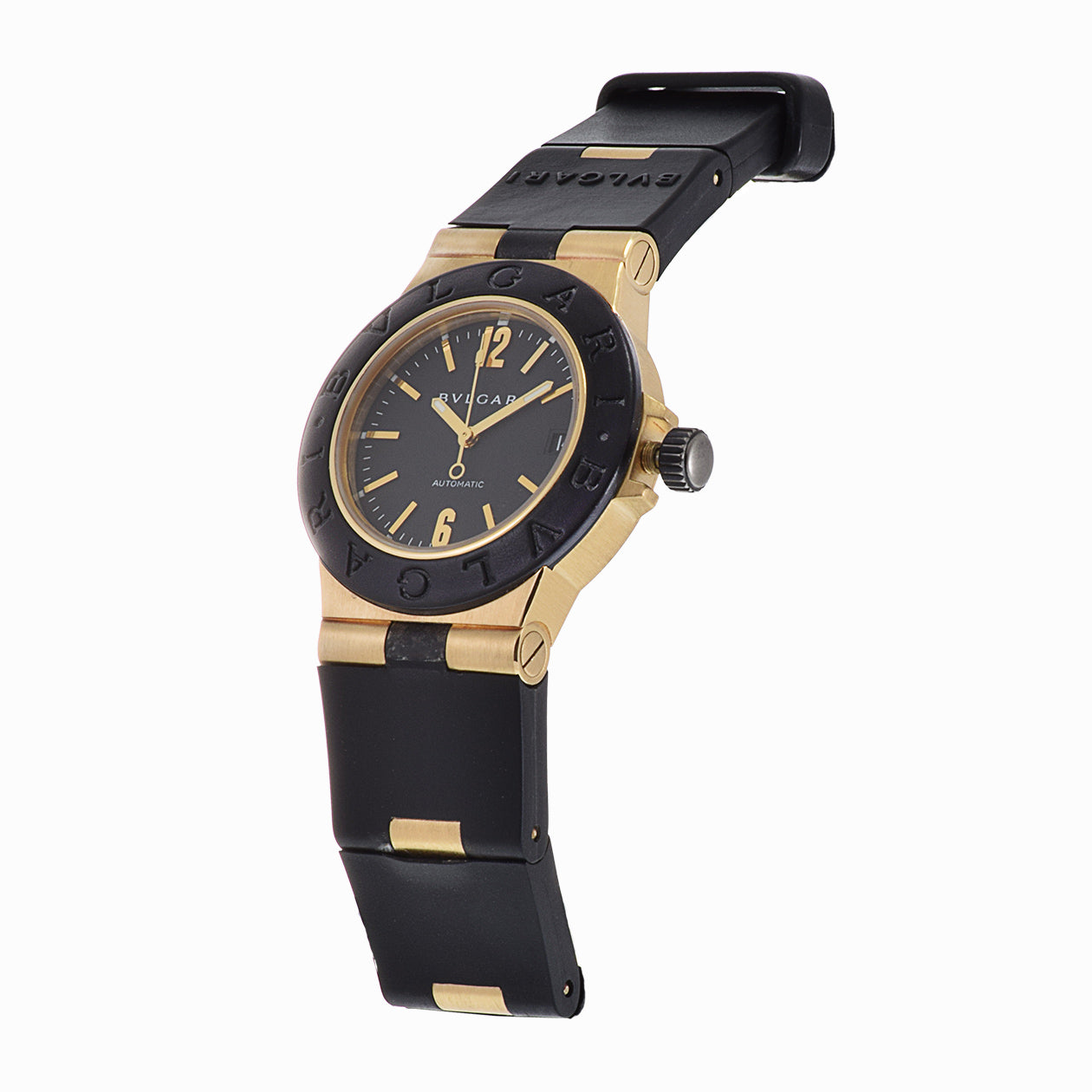 Bvlgari watch black and gold hotsell