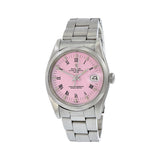 Vintage 1978 Rolex Date Reference 1500 Custom Pink Dial Automatic Watch